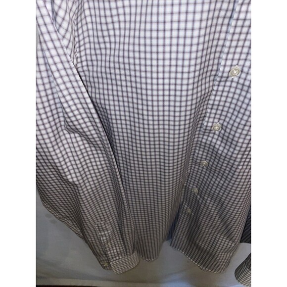 Egara Men’s Dress Shirt Size Large Red Blue Striped Business Formal Wedding City - Picture 6 of 12